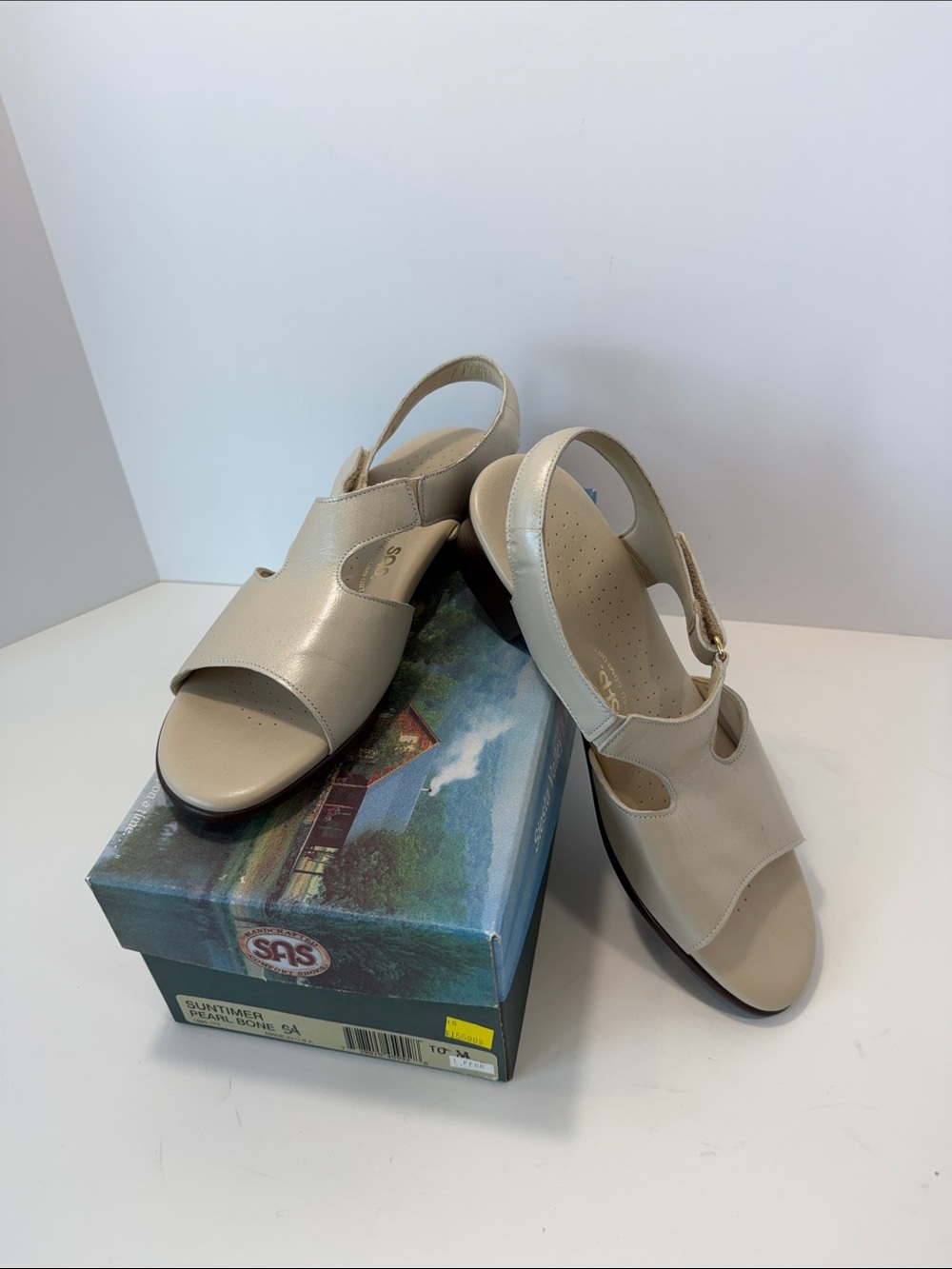 SAS Women's Light Beige Slingback Suntimer Sandals